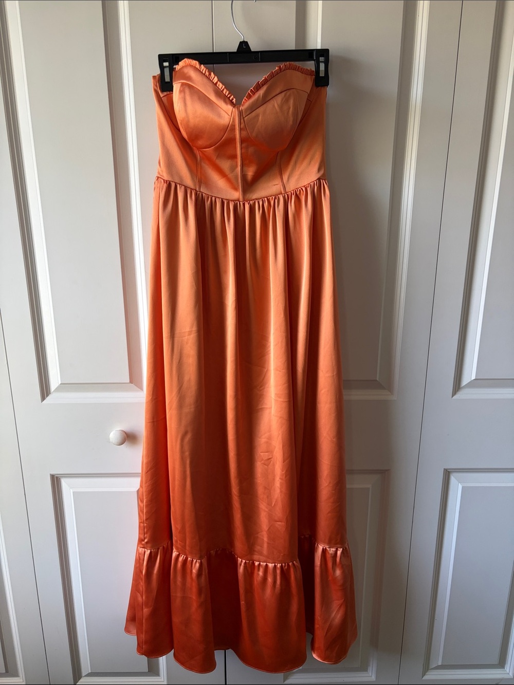 Revelry Strapless Sweetheart Gown in Orange Women's Size 10